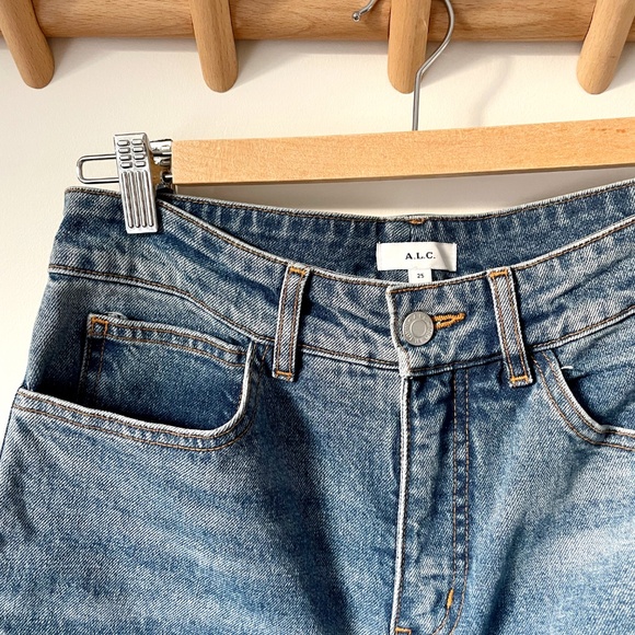 ALC Abbott II High Rise Wide Straight Leg Jeans Size 25 - Picture 7 of 8